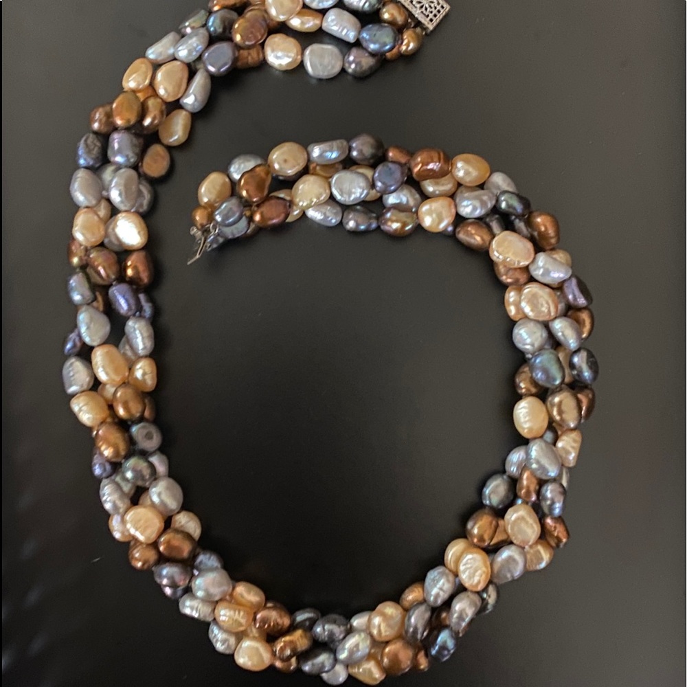 Real Pearls. 13- 18 Inch Multi Colored, Multi Str… - image 5